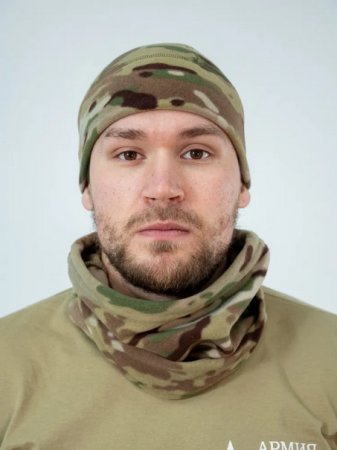 Шапка флисовая ВКБО/ВКПО, цвет мультикам  - интернет магазин Полигон