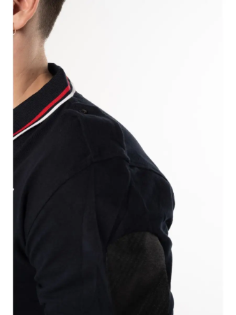 Поло Полиция, короткий рукав, с фальшпогонами, цвет черный, хлопок - интернет магазин Полигон