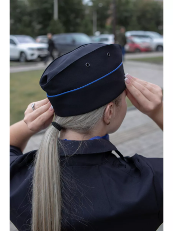 Платье (короткие рукава) Полиция, черный, габардин - интернет магазин Полигон