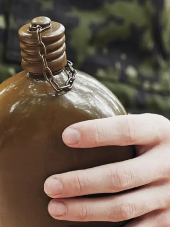 Фляга армейская, оливковый, алюминий, 0,7 л - интернет магазин Полигон