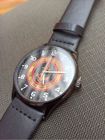 Часы наручные Морская пехота, белый, синий, желтый - интернет магазин Полигон