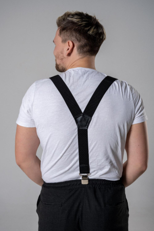 Подтяжки рифленые, черный - интернет магазин Полигон