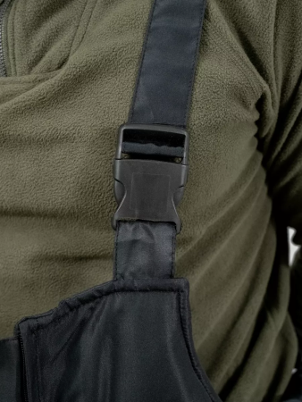 Полукомбинезон зимний Спасатель, ткань Дюспа, цвет Чёрный  - интернет магазин Полигон