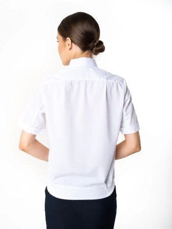 Рубашка Полиция, цвет белый, женская, короткий рукав - интернет магазин Полигон