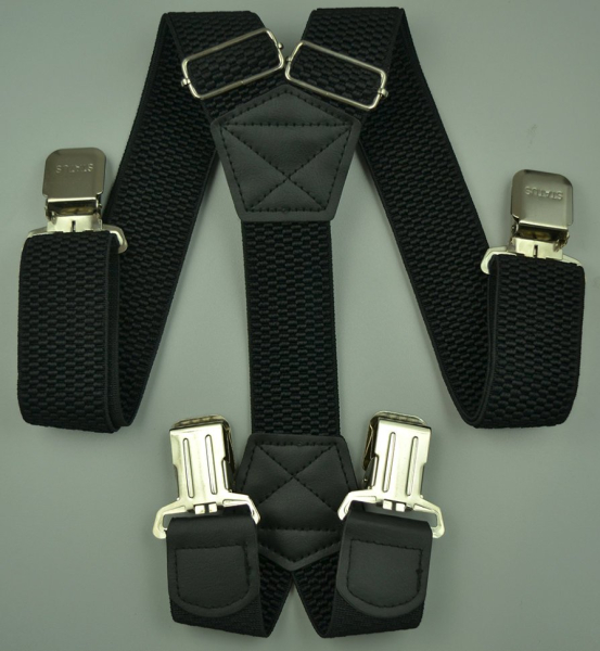 Подтяжки ОФИСНЫЕ 40 мм. (4 клипсы) Черные (40Podtyazhki-017)