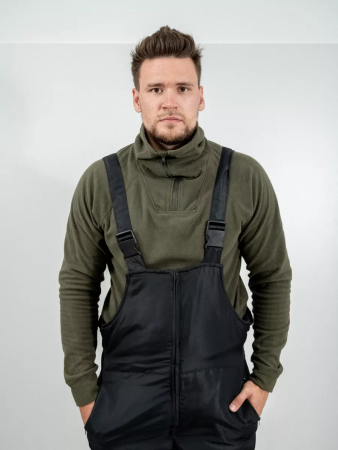 Полукомбинезон зимний Спасатель, ткань Дюспа, цвет Чёрный  - интернет магазин Полигон